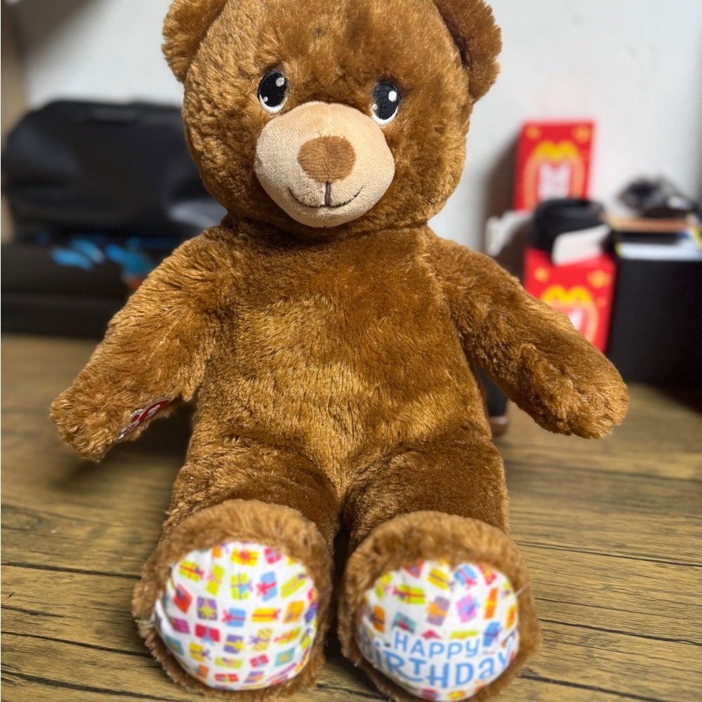 Squishmallows Brown Birthday Bear